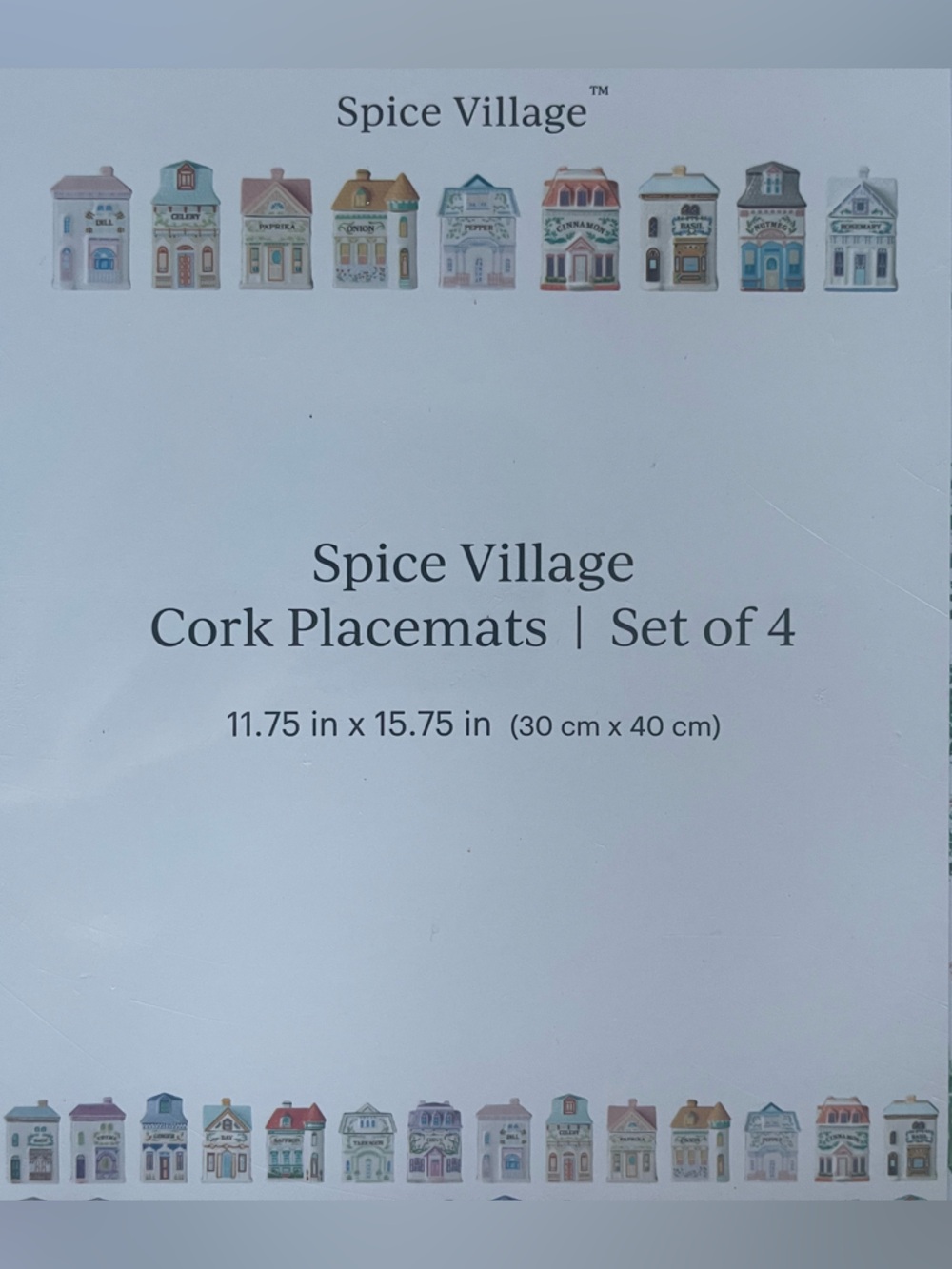 TikTok Viral - Lenox Spice Village Cork Placemats – set of 4 - Picture 2 of 3